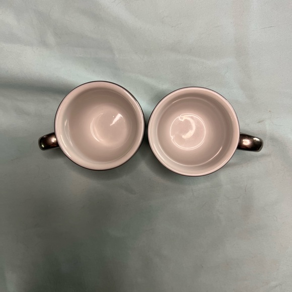 Two espresso cup and saucer sets. Bonox porcelain. Brown with etching. - Picture 7 of 11